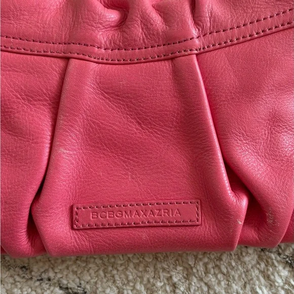 BCBG Maxazria Pink Leather Chain Shoulder Bag - Picture 7 of 10